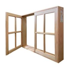 Janela de Madeira Vitro de Abrir Reto Padrão Cedro Esquadrias Longo - 