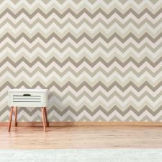 Papel de Parede Chevron Tons de Bege 57x270cm - Quartinhos