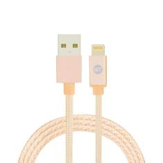 Cabo Lightning MFi para USB Nylon 1.2m - Gold  Goldentec