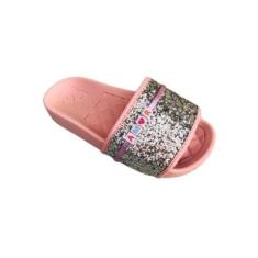 Chinelo Infantil Feminino Gaspea Borracha com Glitter Molekinha 2311.134-Feminino