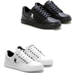 Kit 2 Pares Tênis Masculino Polo Plus com Cadarço Confort-Masculino