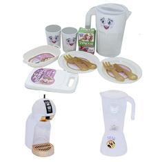 Cozinha Princesa Menina Liquidificador Jantar Cafeteira 14p