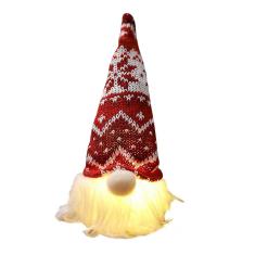 Boneca anã Rudolph brilhante de Natal com luzes led decoração de mesa de boneca sem rosto, festa familiar interna decoração de mesa infantil