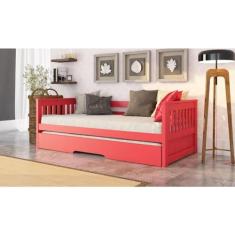 Bicama em Madeira Maciça/mdf Mission Vermelho