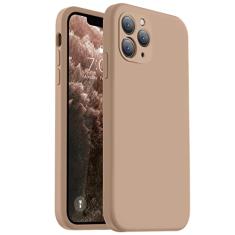 Vooii Capa compatível com iPhone 11 Pro, silicone líquido atualizado com [bordas planas] [proteção da câmera] [forro de microfibra macio antiarranhões] capa de celular para iPhone 11 Pro de 5,8