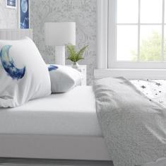 Lençol Percal Mais 2 Fronhas Print Lua - ESPAÇO CASA CENÁRIO, SOLTEIRO