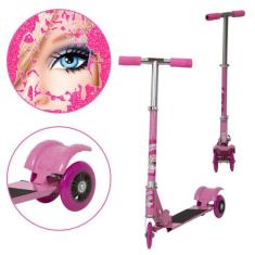 Patinete Infantil Feminino Barbie Radical Regulável Cor Rosa - TOYS 2U