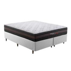 Cama Box Herval Queen Palermo, 67x158x198 cm, Molas Ensacadas, Branco