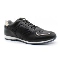Tenis Sapatenis em Couro Casual Elástico Netony 5695-Masculino