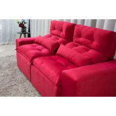 Sofá Retrátil e Reclinável com 2,00m/2,50m de Largura em Tecido Suede 