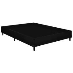 Base Cama Box Casal 138x188 Preto - Fábrica de Tudo