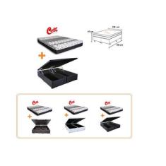 Conjunto Cama Box Baú Casal  Queen Jadmax + Colchão Castor Molas  Clas