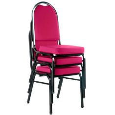 03 Cadeiras para Hotel e Auditório Linha Hotel Rosa
