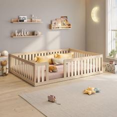 Cama Montessoriana Casal Com Grade Giulia Casatema