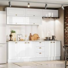 Cozinha Completa Americana 10 Portas 3 Gavetas 100% Mdf Branco - Henn