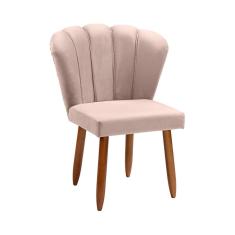 Cadeira Poltrona Pétala Yasmin Sala Estar Penteadeira e Salão  Veludo