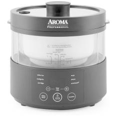 Panela de Arroz Elétrica até 8 xícaras não Cozidas com Painel de Controle, 110V 950W, Aroma Housewares AMC800, Preta