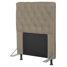 Cabeceira Cama Box Solteiro 90cm Cristal Corino Areia