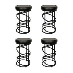 Conjunto 04 Banquetas 62cmx36cm Londres - Compoarte