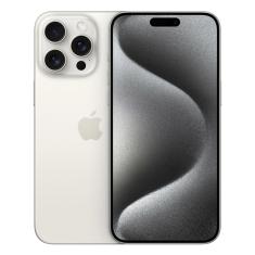 iPhone 15 Pro Max Apple (1TB) Titânio Branco, Tela de 6,7", 5G e Câmera de 48MP