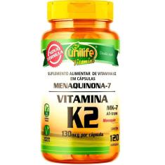 Vitamina K2  Menaquingold Mk-7  Unilife 120 Cápsulas Vegano