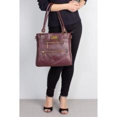 Bolsa de ombro em couro Alícia-Feminino