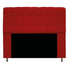 Cabeceira Estofada Mel 195 Cm King Size Suede Vermelho