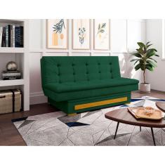 Sofa Cama com Baú Berilo Verde