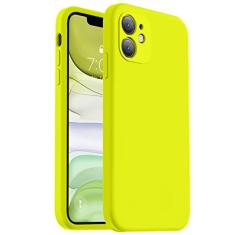 Vooii Capa compatível com iPhone 11, silicone líquido atualizado com [bordas planas] [proteção da câmera] [forro de microfibra macio antiarranhões] capa de celular para iPhone 11 de 6,1 polegadas