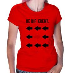 Baby Look Be Different - Foca na Moda, Vermelho, GGG
