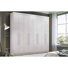 Guarda Roupa 8 Portas E 4 Gavetas C- Pés Master New 8.4 Branco - Santos Andirá