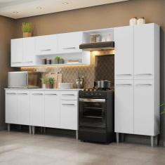 Armário de Cozinha Completa 293cm Emilly Madesa 01, Branco