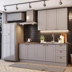 Cozinha Compacta Americana 4 peças Modulada 8 Portas 3 Gavetas Henn - 