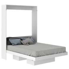 Cama Retratil De Parede Casal Cm8016 Branco Branco