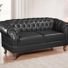 Namoradeira Chest 2 Lugares Duque Courano 150cm Preto