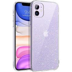 Estojo macio com brilho cristalino fino para iPhone 11 Pro Max 13 12 Mini X XS XR 8 Plus 7 6S SE 2020 Acessórios de capa de telefone de luxo, preto, para iPhone 12