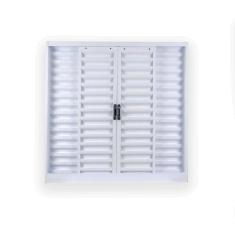 Janela de Aço Veneziana de Correr 100x150cm 4 Folhas com Grade Minas Sul MGM Branco