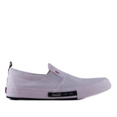 Tênis Masculino Slip On Coca-Cola Branco-Feminino