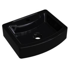 Cuba Pia de Apoio para Banheiro Retangular Aria RT41 C08 Preto - Mpoze