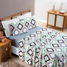 Jogo de Cama Casal Padrão 4 peças malha fio penteado coleção Quality -