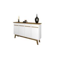 Aparador Buffet Opala Cinamomo Com Branco  Bechara Móveis