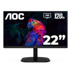 AOC Monitor LED 22B35HM23 55.9 cm Full HD (1920 x 1080) 120Hz, sincronização adaptável, VGA e HDMI, sem cintilação, baixa luz azul, pronto para HDR, VESA, ajuste de inclinação, ecológico