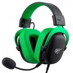 Headset Gamer Havit Gamenote H2002D - Drivers 53mm - Conector P2 - Preto e Verde - H2002D-BN-Unissex