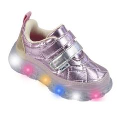 Pampili Tenis De Led SPK35 Estampado Preto-Feminino