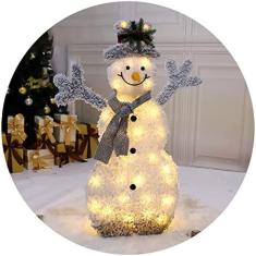 Boneco De Neve LED Holiday Light, Decorações Adoráveis ​​de Boneco De Neve Para Ambientes Internos, Boneco De Neve Para Decoração De Natal Iluminada Ao Ar Livre, Para Casa, Gramado, Quintal, Shopp