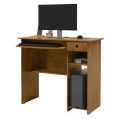 Mesa de Computador Gamer Suporte Teclado CPU Escrivaninha com Gaveta Nicho Quarto Escritório – Viena - Freijó -RPM