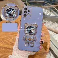 Capa de telefone astronauta macia para Samsung galaxy A32 A52 A52S A72 A51 A71 A20S A21S A22 A54 A34 A53 A73 A33 A23 A14 A13 A50 30 Capa, cinza, para A7 2018 A750