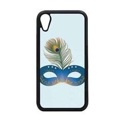 Capa Feather Blue Head Happy Carnival of Venice para iPhone XR para proteção de telefone Apple