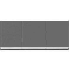 Armário Aéreo Cozinha Adriana 3 Portas 120 Cm Preto