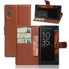 SONY Xperia XZ/XZS, capa carteira flip de couro PU premium com compartimento para cartão, suporte e fecho magnético [capa interior à prova de choque TPU] Compatível com SONY Xperia XZ/XZS
